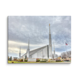 Sun Peeking Through the Clouds | Boise Idaho Temple Canvas