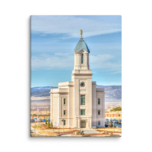 Moroni in the Cedar Mountains | Cedar City Utah Temple Canvas