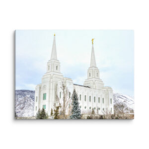 Wellsvilles White Spires | Brigham City Utah Temple Canvas