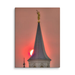 Moronis Pink Sky | Provo City Center Utah Temple Canvas