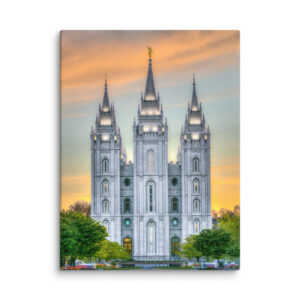 Springs Golden Sky | Salt Lake City Utah Temple Canvas