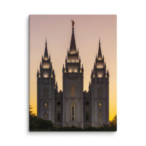 Twilight Spires | Salt Lake City Utah Temple Canvas