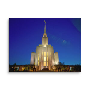Oquirrh's Blue Hour | Oquirrh Mountain Utah Temple Canvas