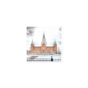 Temple Courtyard in the Snow  | Provo City Center Utah Temple Magnet