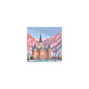 Provo Winter Alpenglow | Provo City Center Utah Temple Magnet