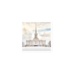 Surrounded by White | Jordan River Utah Temple Magnet