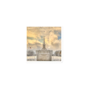 Jordan River Golden Sunset | Jordan River Utah Temple Magnet