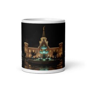 Fountain at Night | Provo City Center Utah Temple Mug